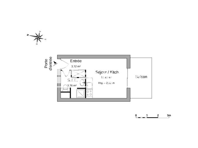 Studio (20.36 m²) à louer - Douvaine (74140)