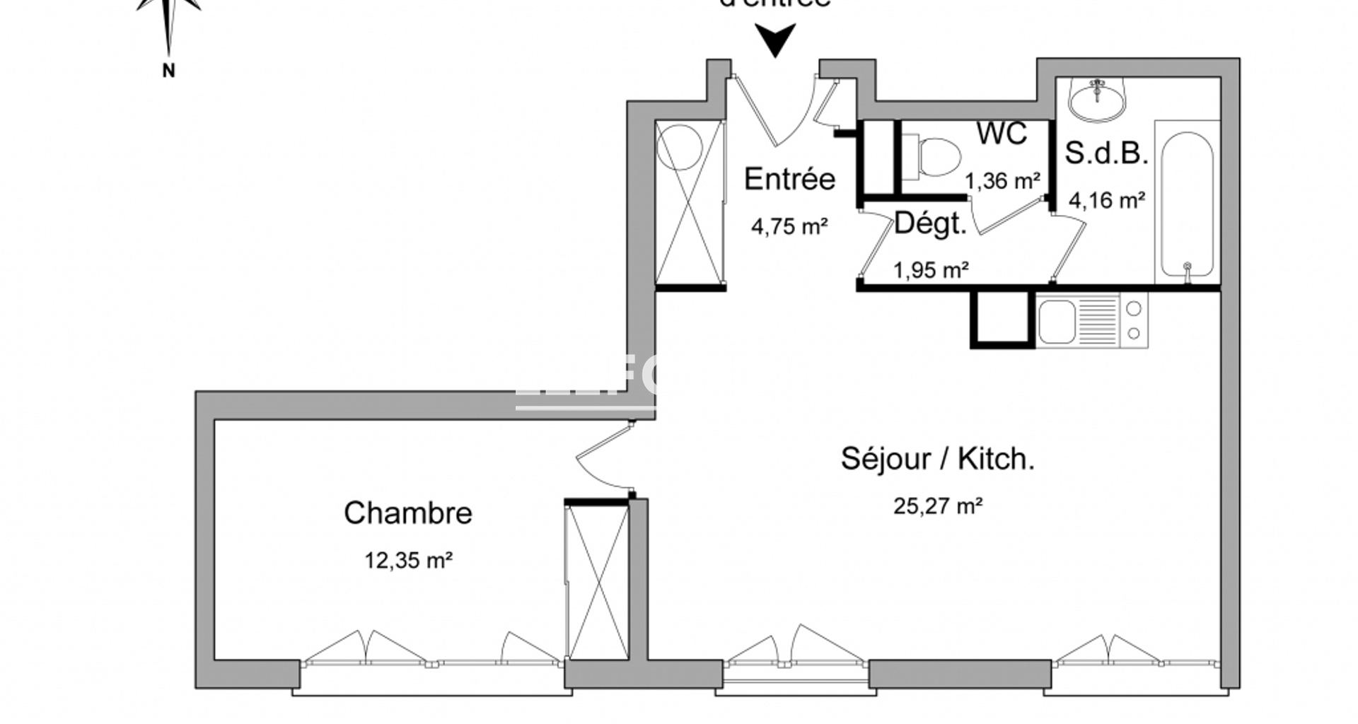 Appartement 2 pièces (50 m²) à louer - La Seyne-sur-mer (83500)
