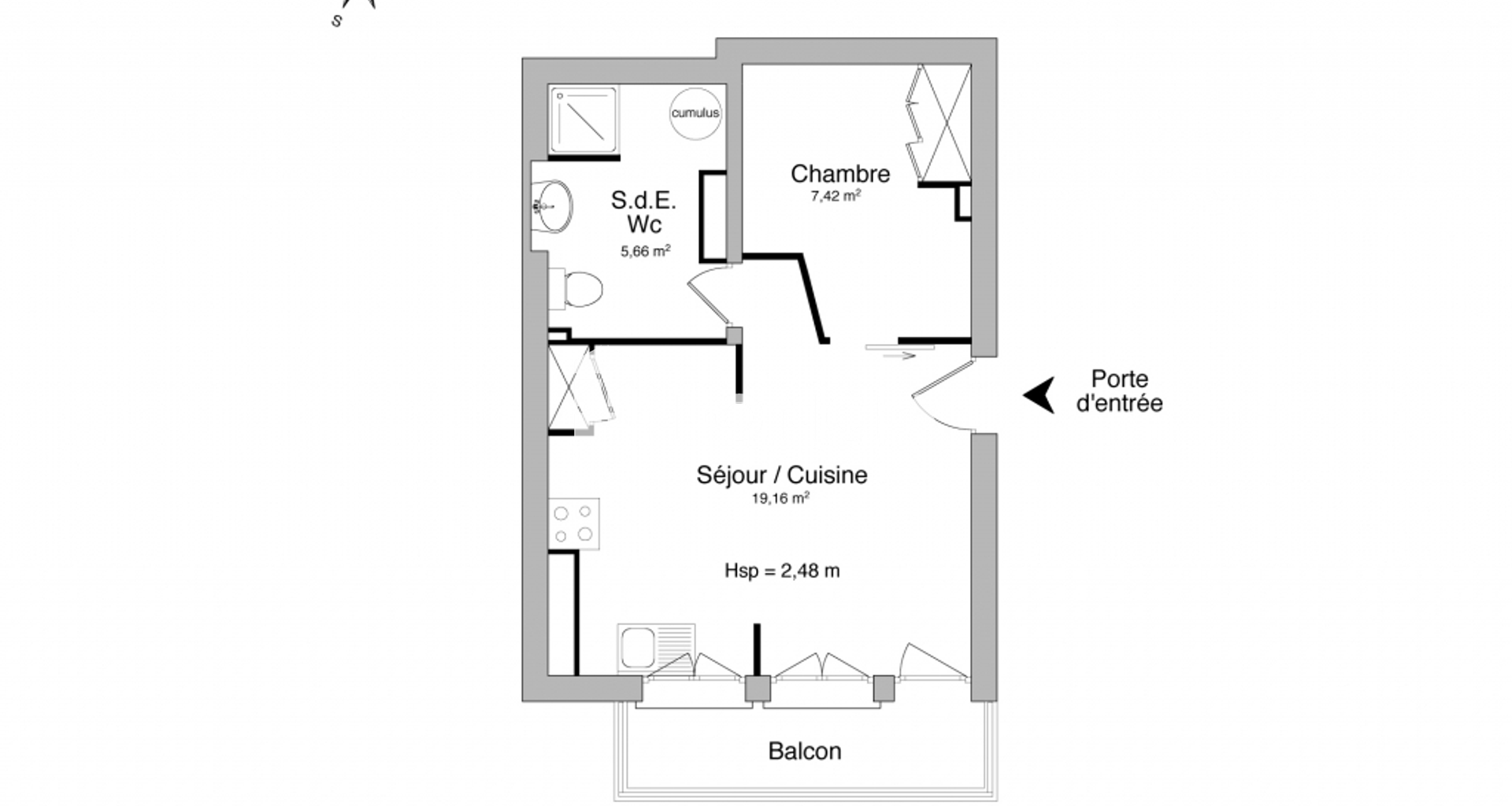 Studio (32.24 m²) à louer - ÉVian-les-bains (74500)