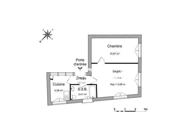 Appartement 2 pièces (33.88 m²) à louer - Toulon (83000)