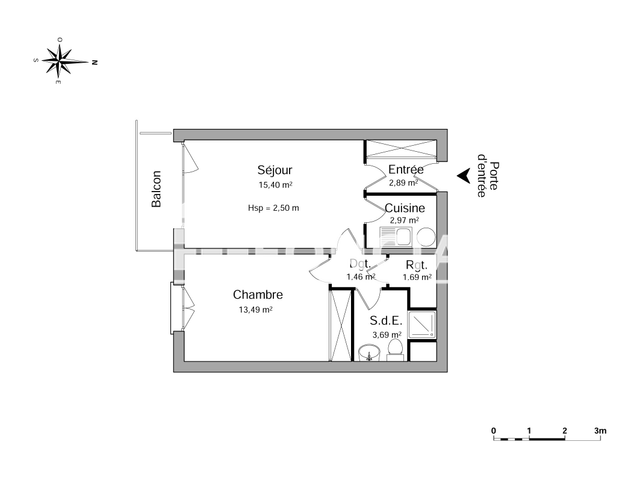 Appartement 2 pièces (41.59 m²) à louer - Mainvilliers (28300)