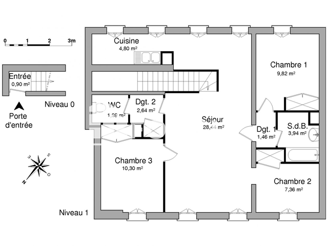 Appartement 4 pièces (71.55 m²) à louer - Toulon (83000)