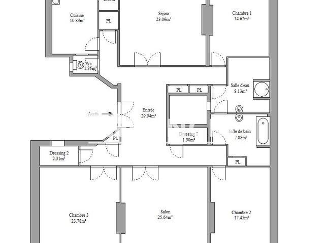 Appartement 5 pièces (167.05 m²) à louer - Toulon (83000)