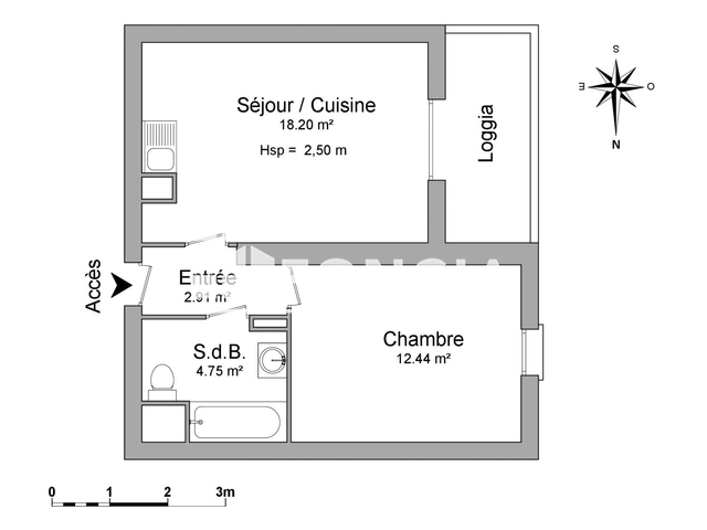 Appartement 2 pièces (38.3 m²) à louer - Toulon (83100)