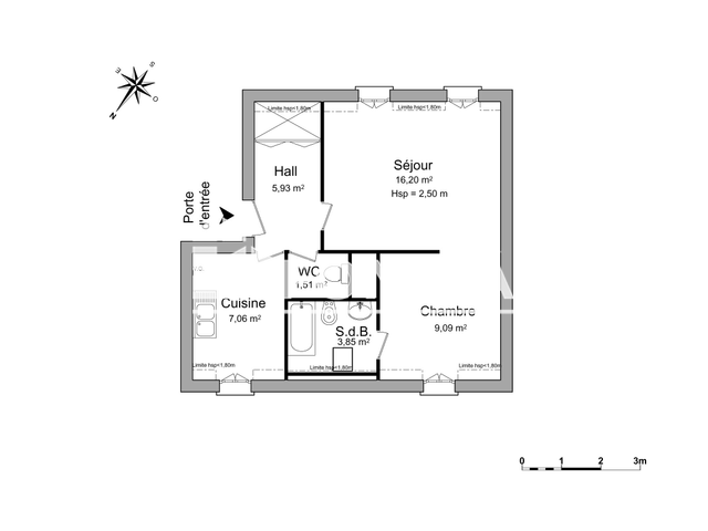 Appartement 2 pièces (42.13 m²) à louer - Chartres (28000)