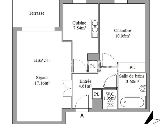 Appartement 2 pièces (44.99 m²) à louer - Toulon (83000)