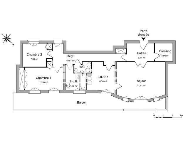 Appartement 3 pièces (78.11 m²) à louer - Chartres (28000)