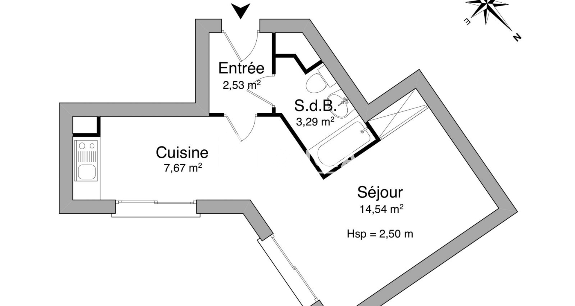Studio (28.03 m²) à louer - Annemasse (74100)