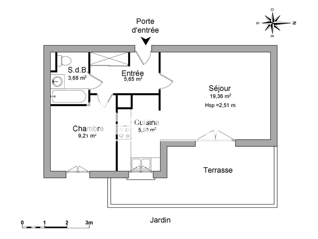 Appartement 2 pièces (43.8 m²) à louer - Luce (28110)