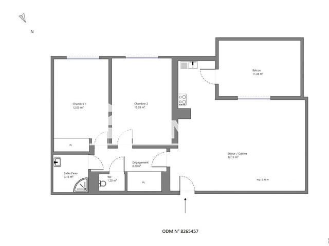 Appartement 3 pièces (67 m²) à louer - Cuers (83390)