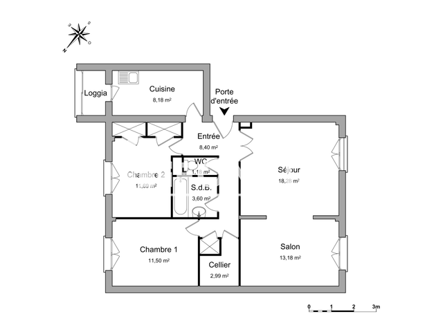 Appartement 3 pièces (79 m²) à louer - Hyeres (83400)