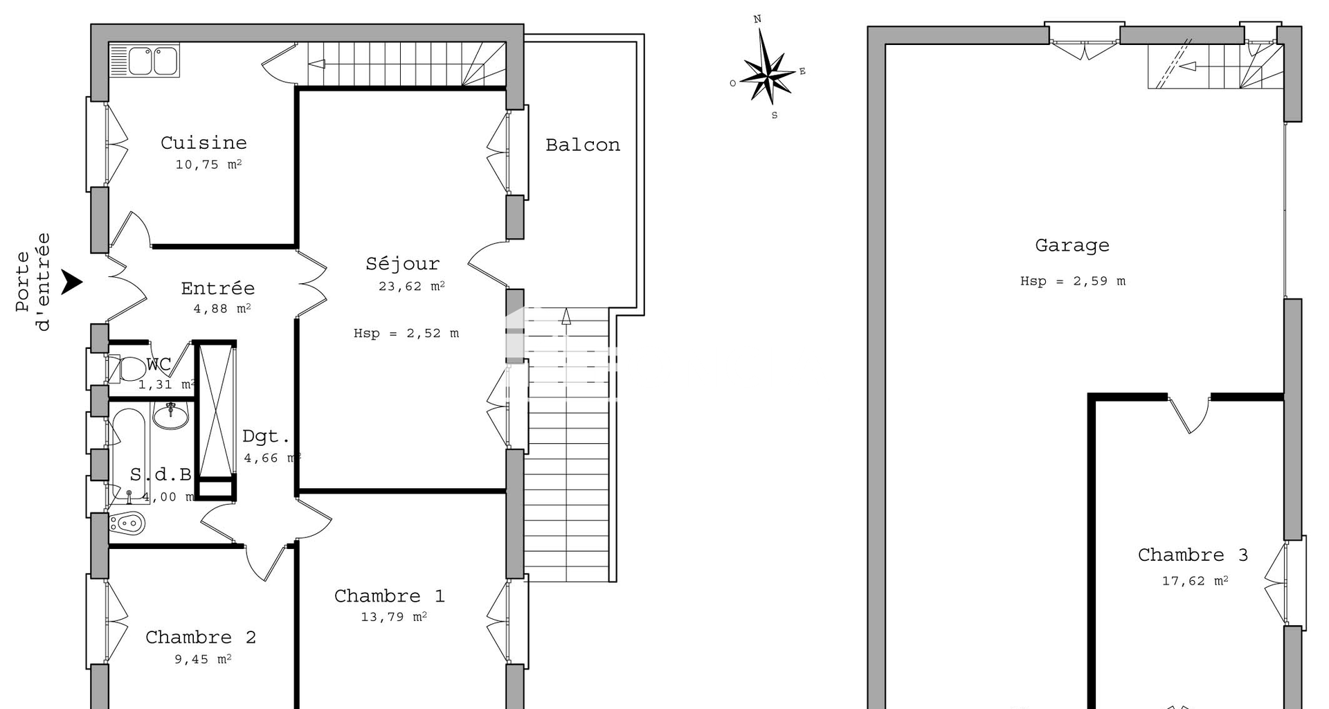 Maison 4 pièces (90.08 m²) à louer - Saint-andré-de-corcy (01390)