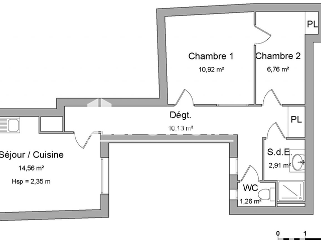 Appartement 3 pièces (46.54 m²) à louer - Poitiers (86000)