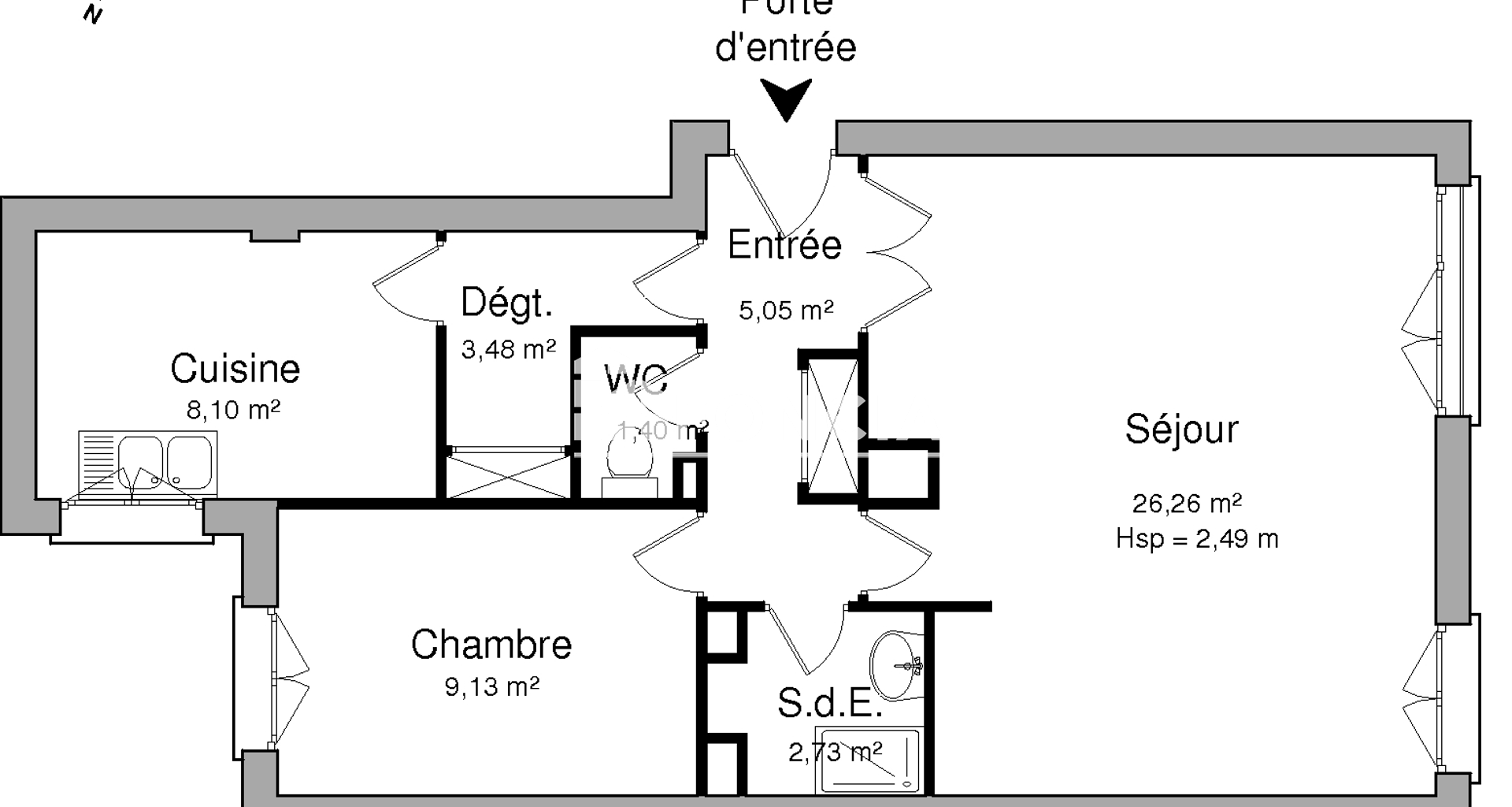 Appartement 2 pièces (56.15 m²) à louer - Paris 13ᵉ (75013)