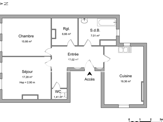 Appartement 3 pièces (79.4 m²) à louer - La Rochelle (17000)