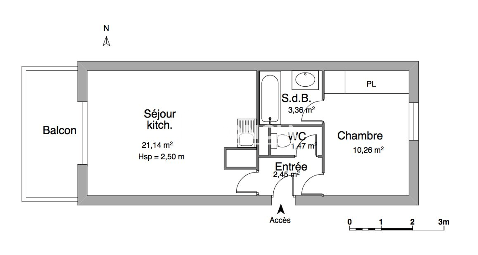 Appartement 2 pièces (38.68 m²) à louer - Tonnay-charente (17430)