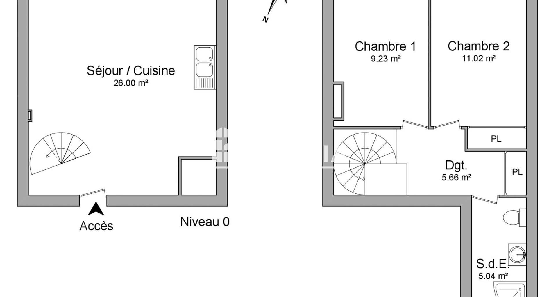 Appartement 3 pièces (56.95 m²) à louer - Thoissey (01140)