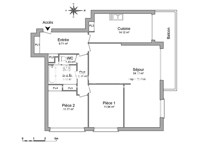 Appartement 4 pièces (91.69 m²) à louer - Saint Jean De Maurienne (73300)