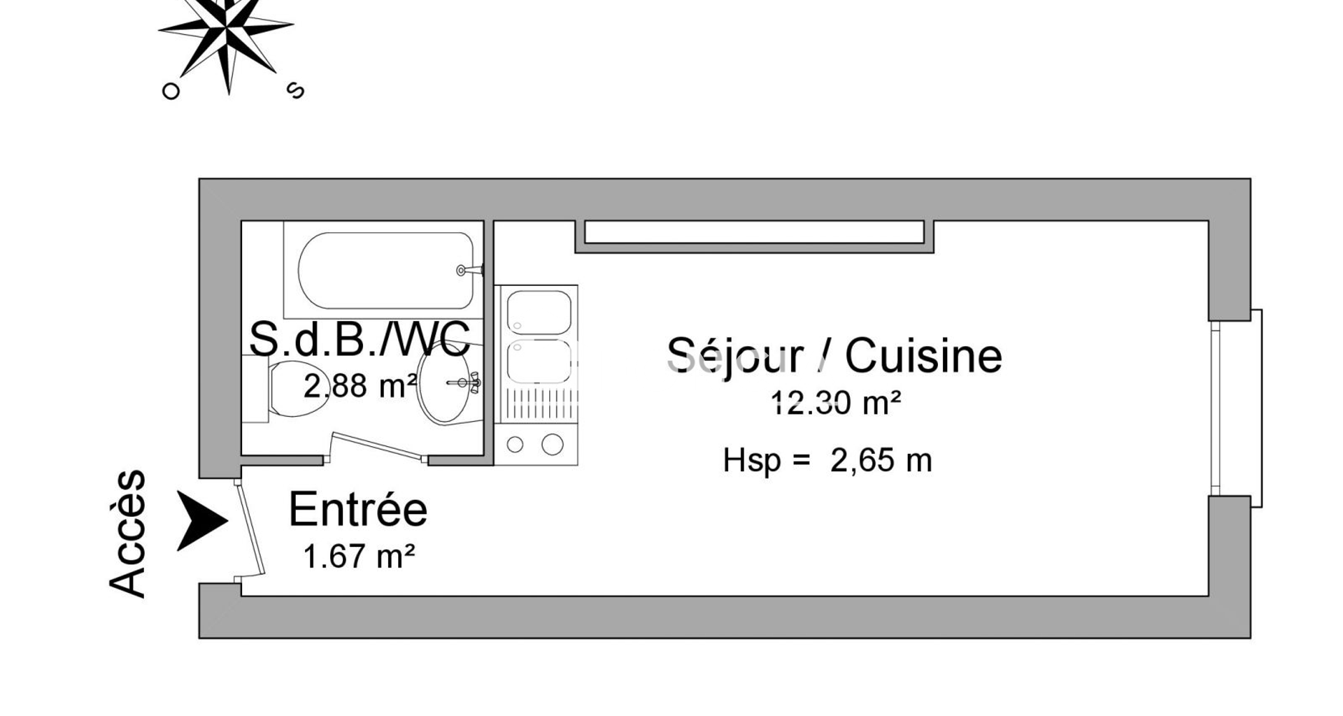Studio (16.85 m²) à louer - Limoges (87000)