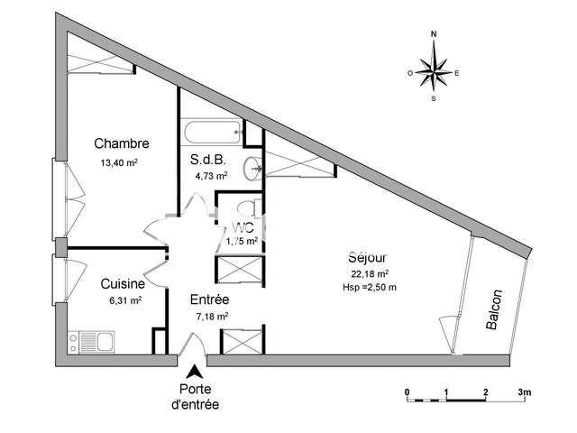 Appartement 2 pièces (55.55 m²) à louer - Limoges (87000)