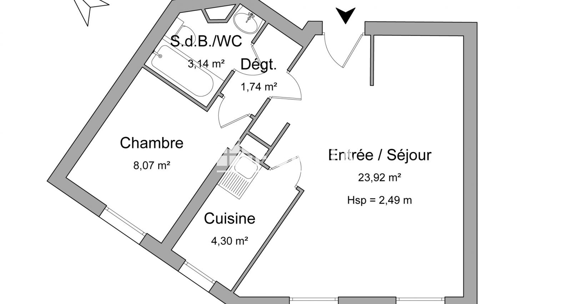 Appartement 2 pièces (41.17 m²) à louer - Houilles (78800)