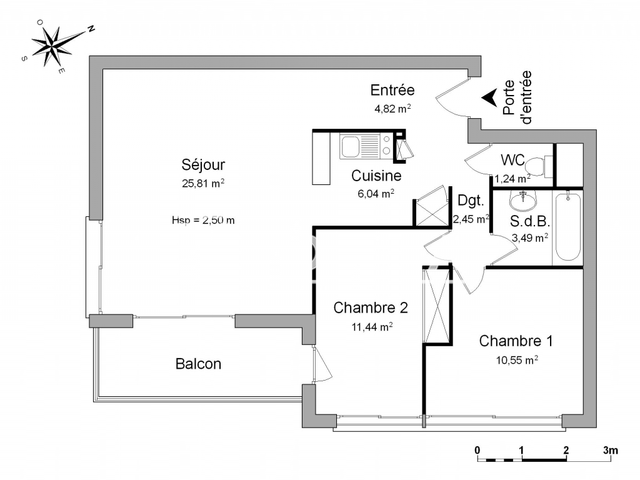 Appartement 3 pièces (65.84 m²) à louer - La Rochelle (17000)