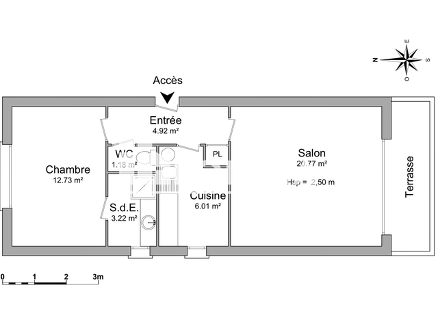 Appartement 2 pièces (48.83 m²) à louer - Jonzac (17500)