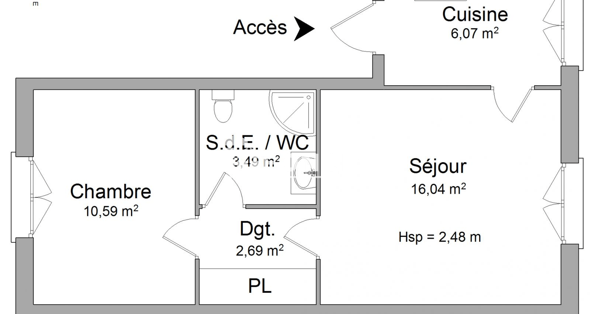Appartement 2 pièces (38.88 m²) à louer - Limoges (87000)