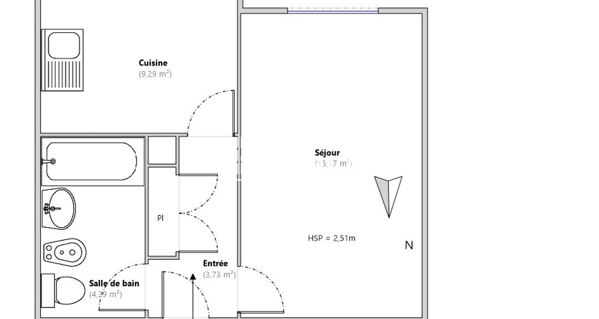 Studio (32.48 m²) à louer - Limoges (87000)
