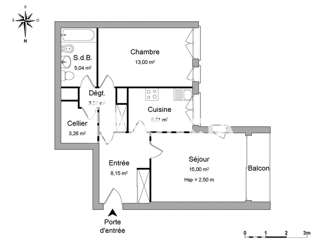 Appartement 2 pièces (54.23 m²) à louer - Poitiers (86000)