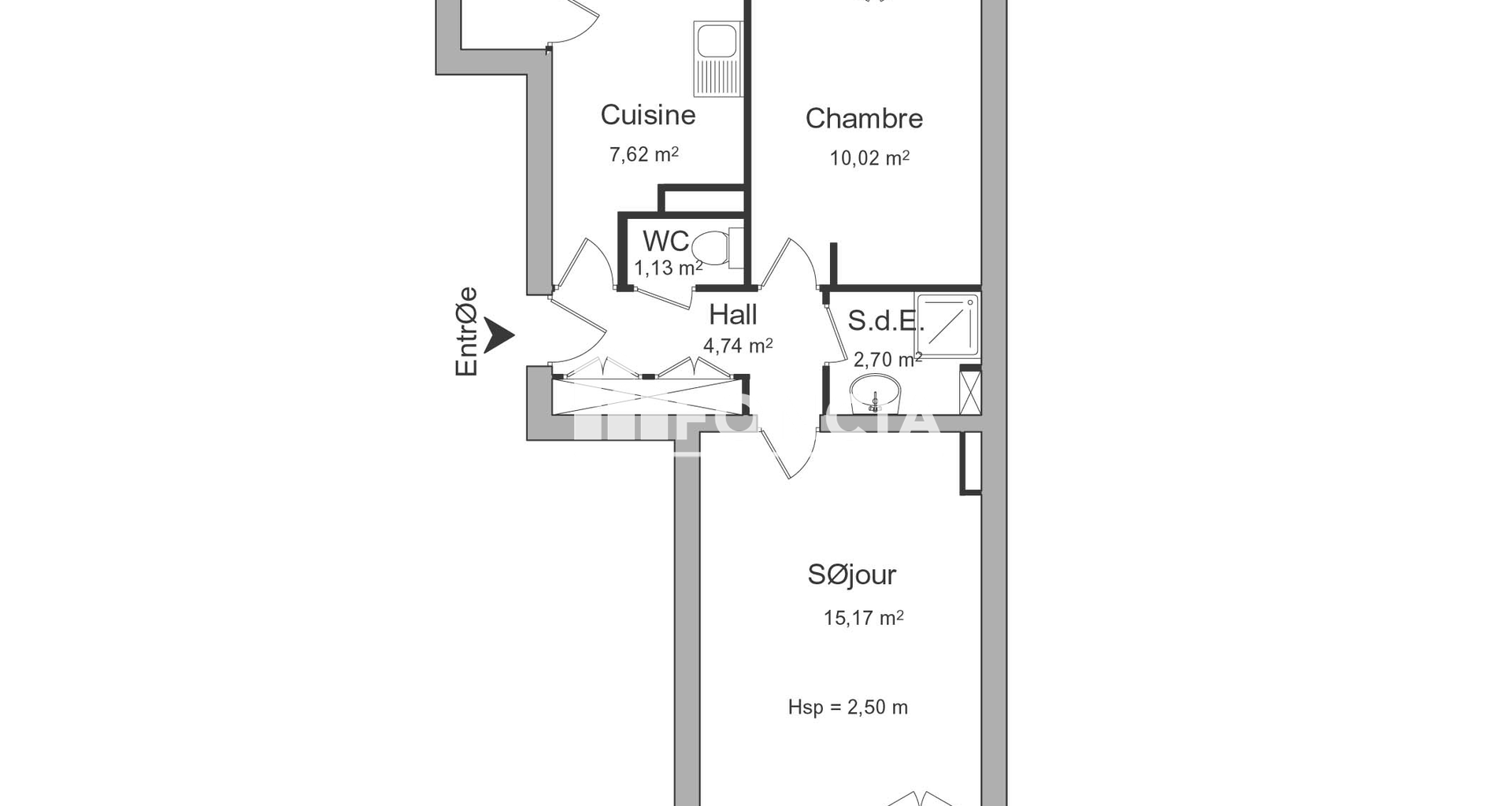 Appartement 2 pièces (41.38 m²) à louer - Le Pecq (78230)
