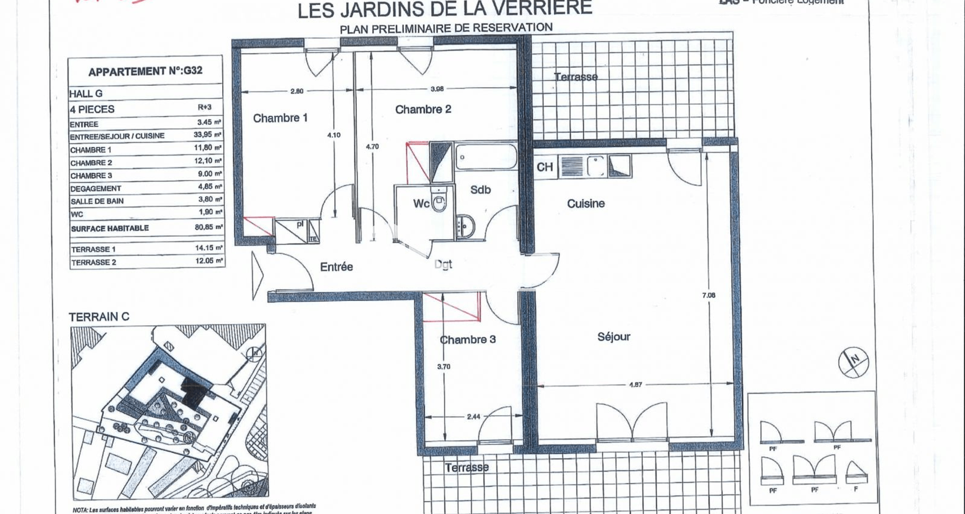 Appartement 4 pièces (80.85 m²) à louer - La Verrière (78320)