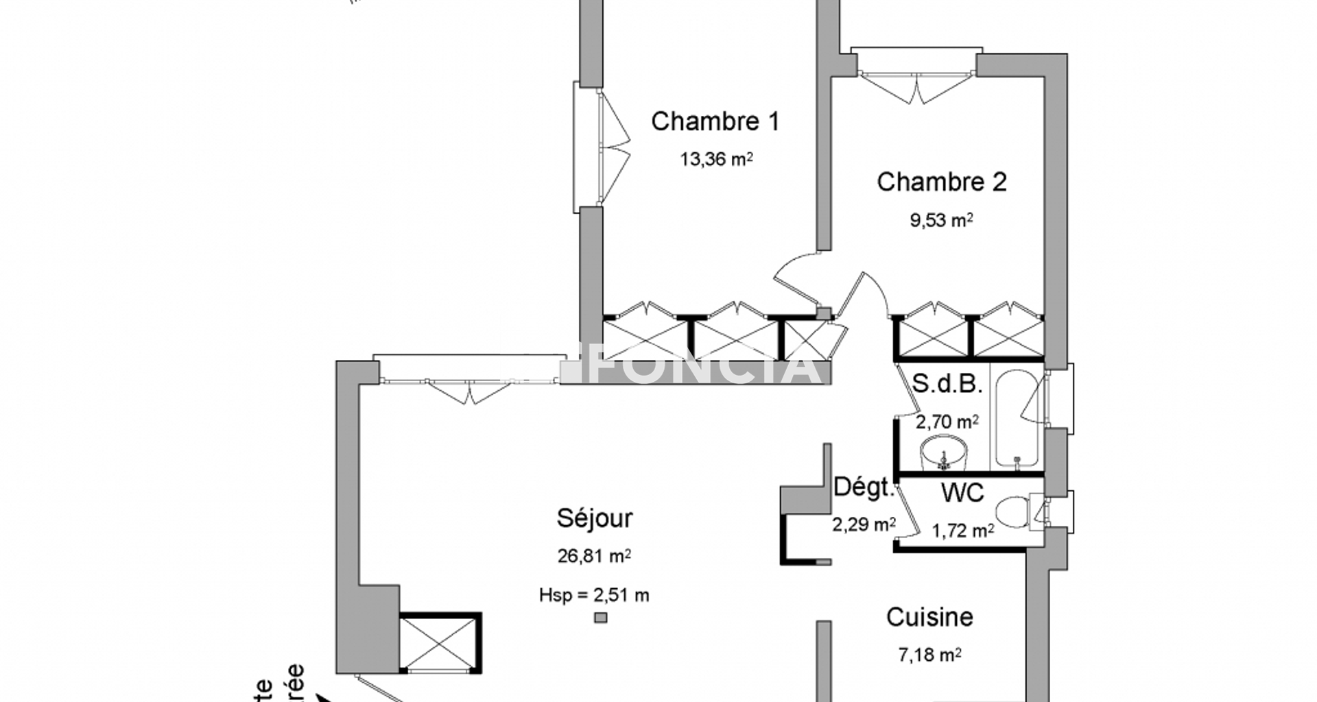 Appartement 3 pièces (63.59 m²) à louer - Rochefort (17300)