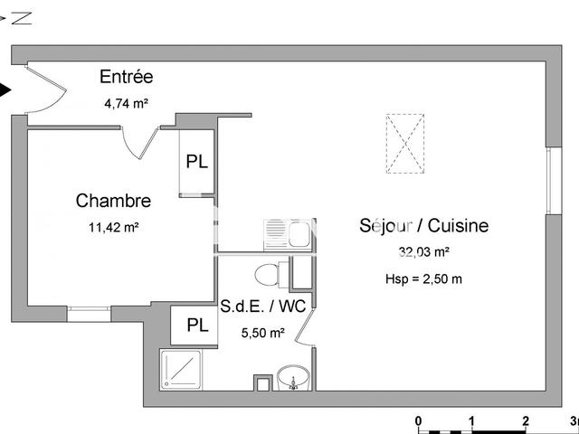Appartement 2 pièces (53.69 m²) à louer - Rochefort (17300)