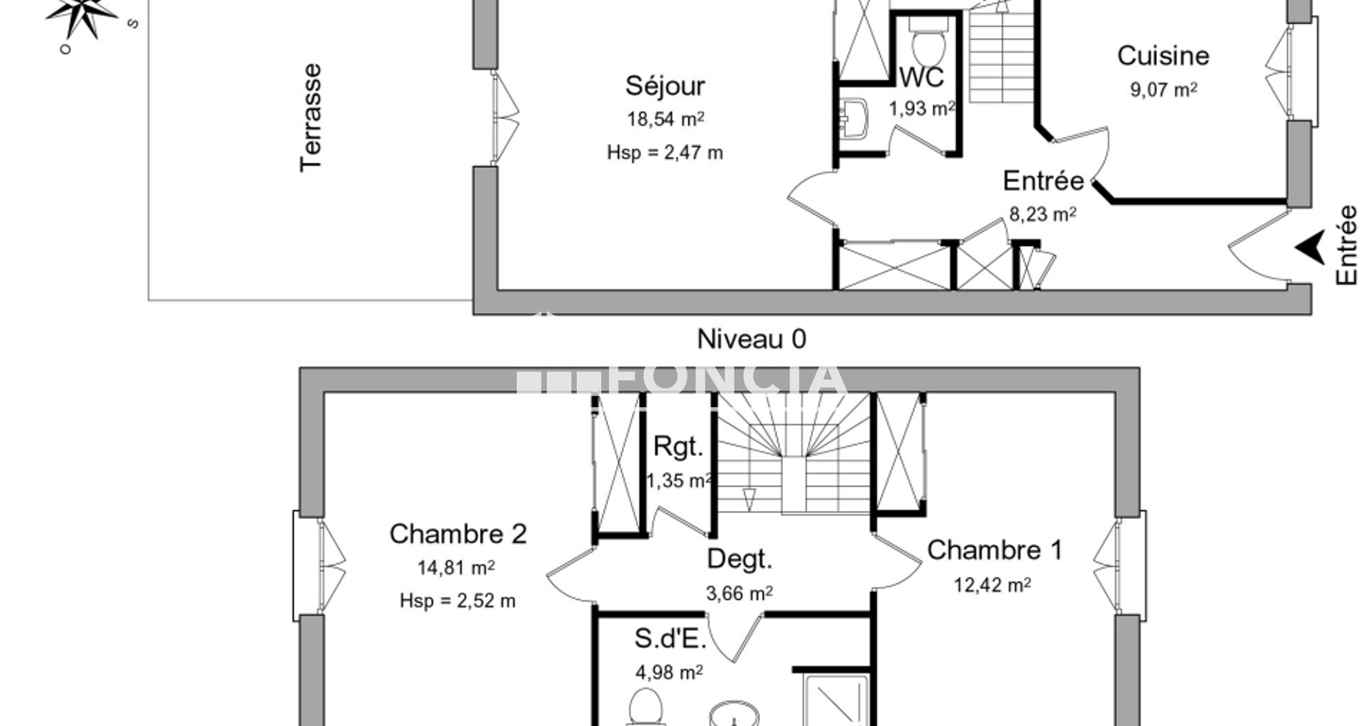 Maison 3 pièces (74.09 m²) à louer - Montluel (01120)