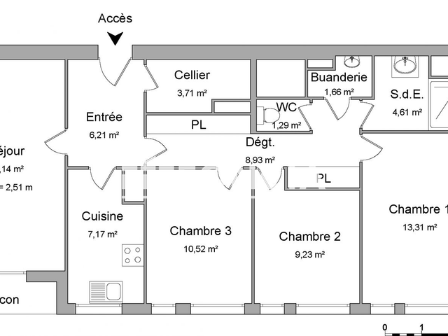 Appartement 4 pièces (85.78 m²) à louer - Poitiers (86000)