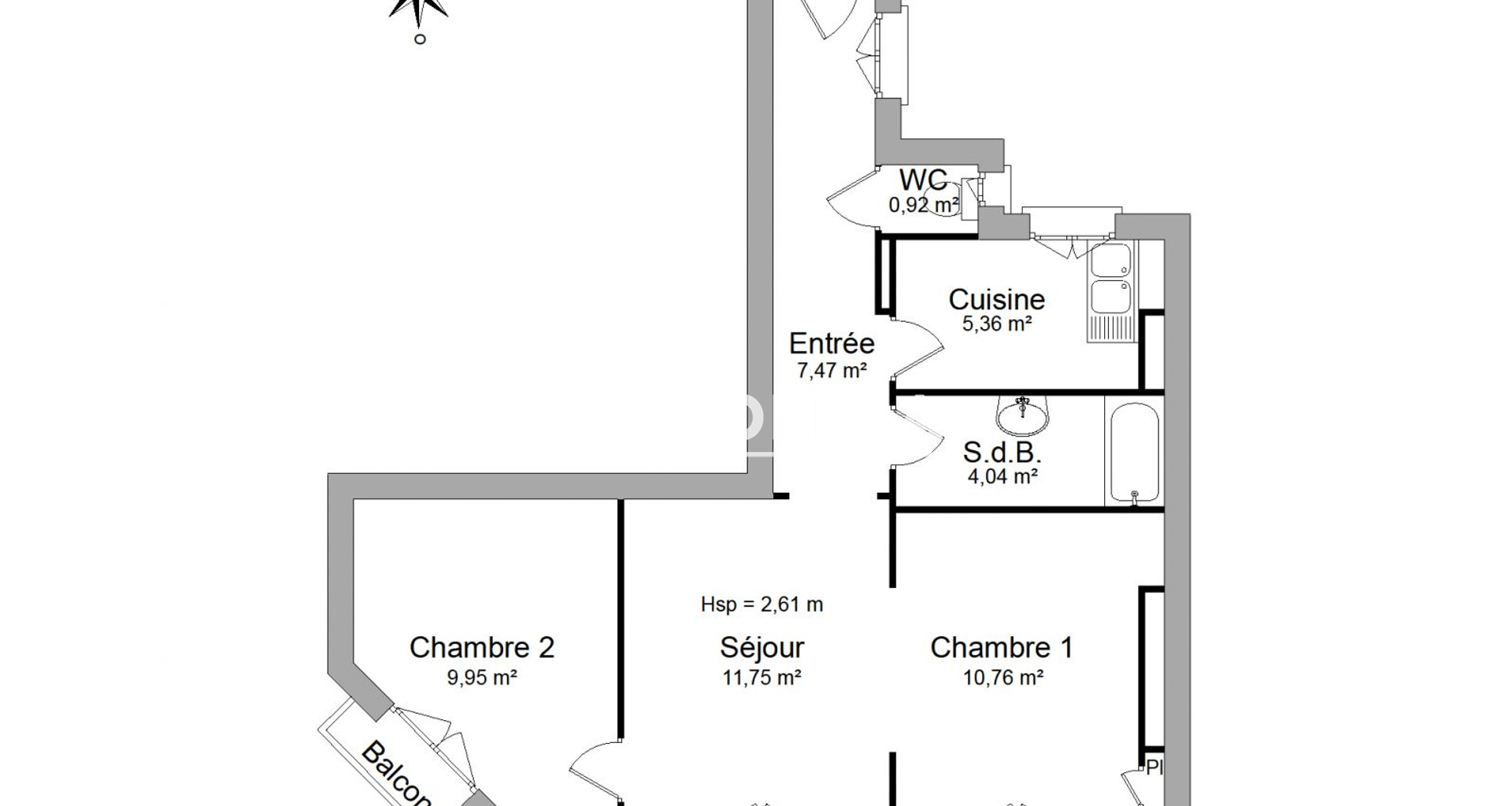 Appartement 3 pièces (50.25 m²) à louer - Paris 14ᵉ (75014)