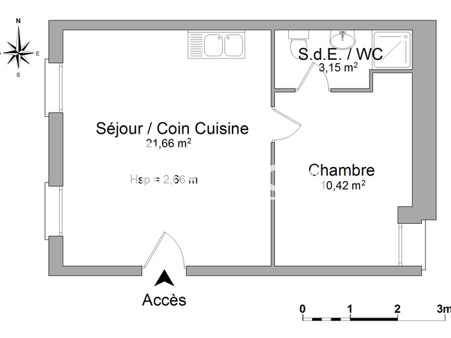 Appartement 2 pièces (35.23 m²) à louer - Rochefort (17300)