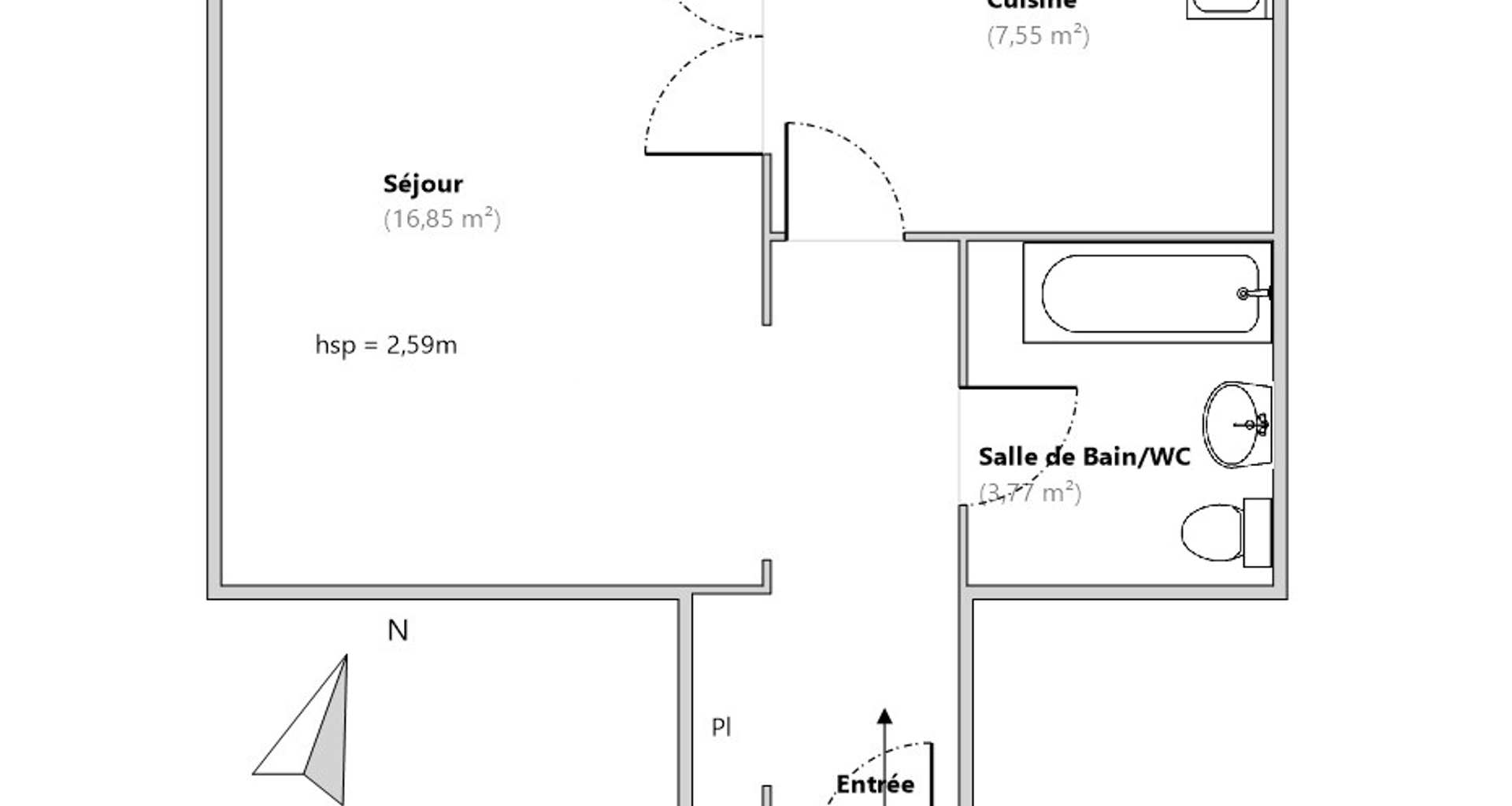 Studio (33.78 m²) à louer - Limoges (87000)