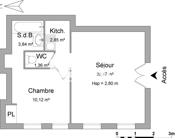 Appartement 2 pièces (38.64 m²) à louer - Niort (79000)