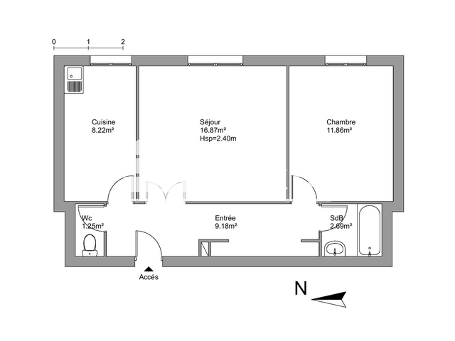 Appartement 2 pièces (50.07 m²) à louer - Limoges (87100)