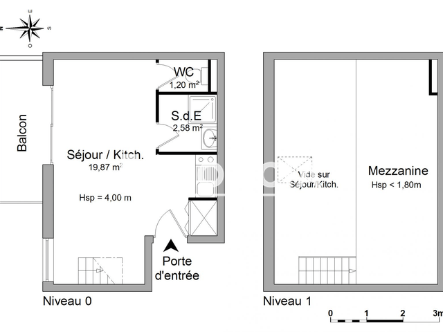 Studio meublé (23.65 m²) à louer - La Rochelle (17000)