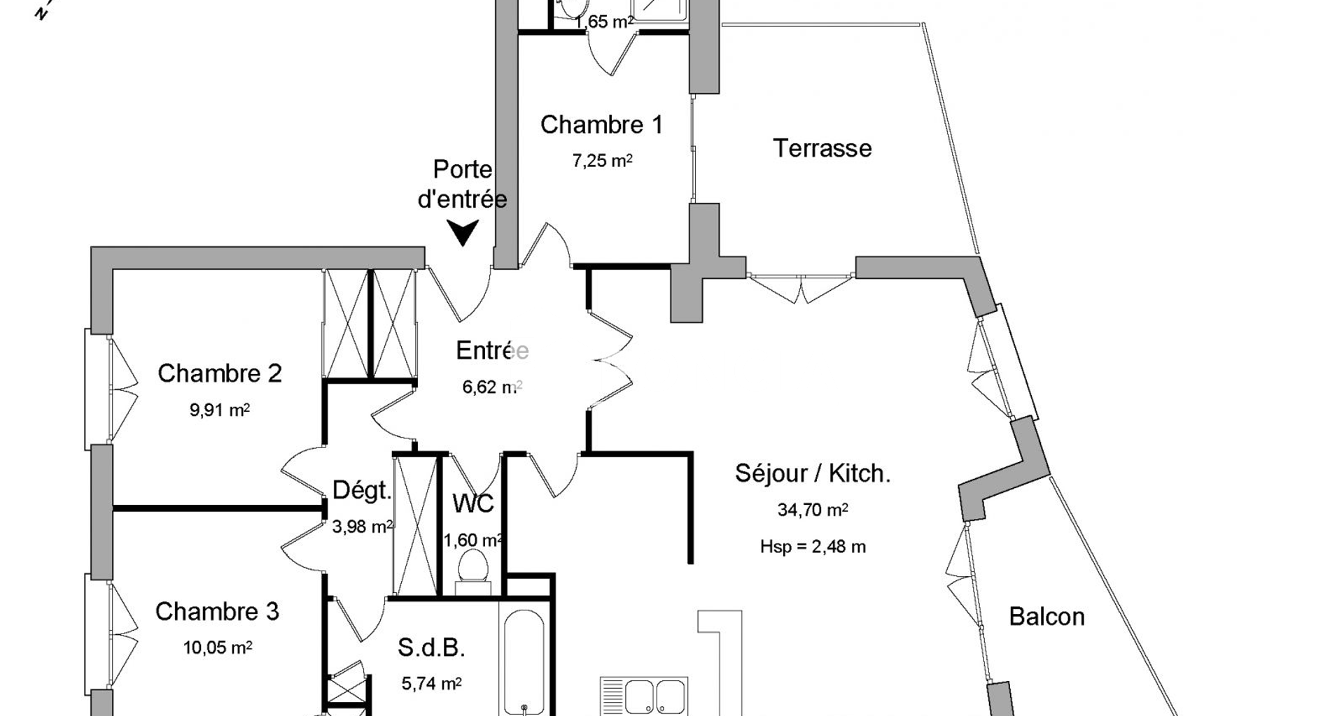 Appartement 4 pièces (81.5 m²) à louer - Limoges (87000)