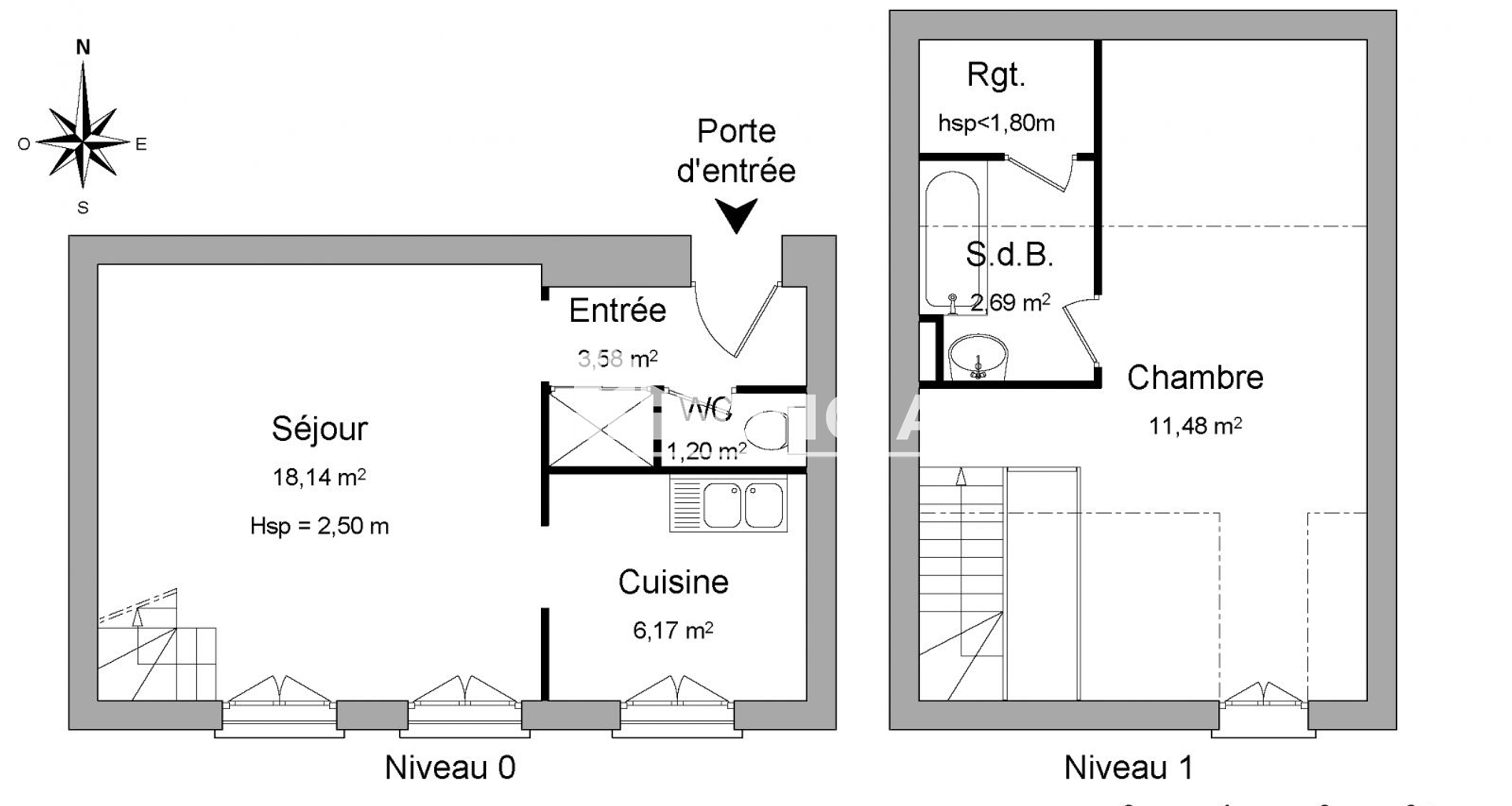 Appartement 2 pièces (43.53 m²) à louer - Versailles (78000)