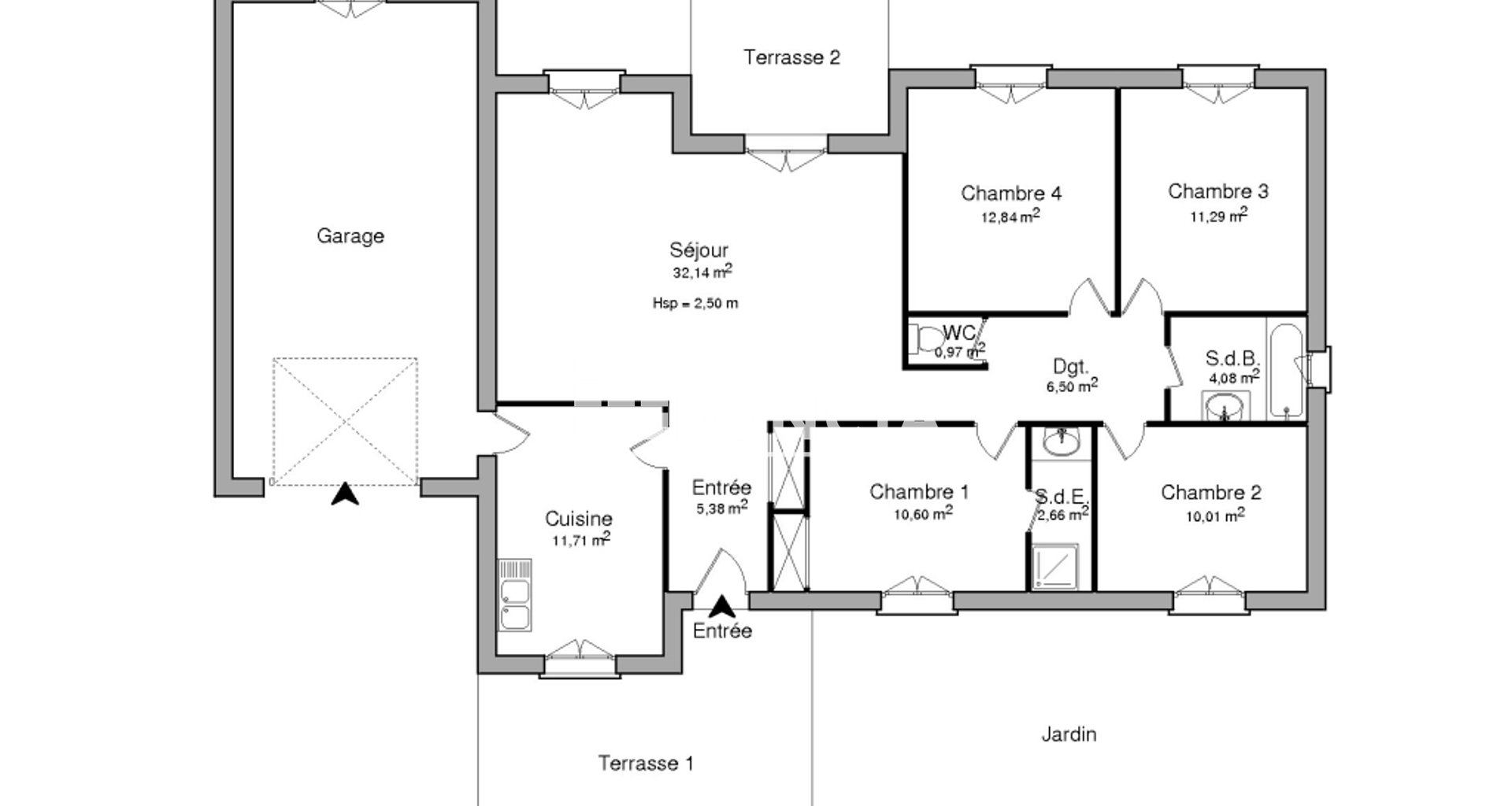 Maison 5 pièces (108.18 m²) à louer - Reyrieux (01600)