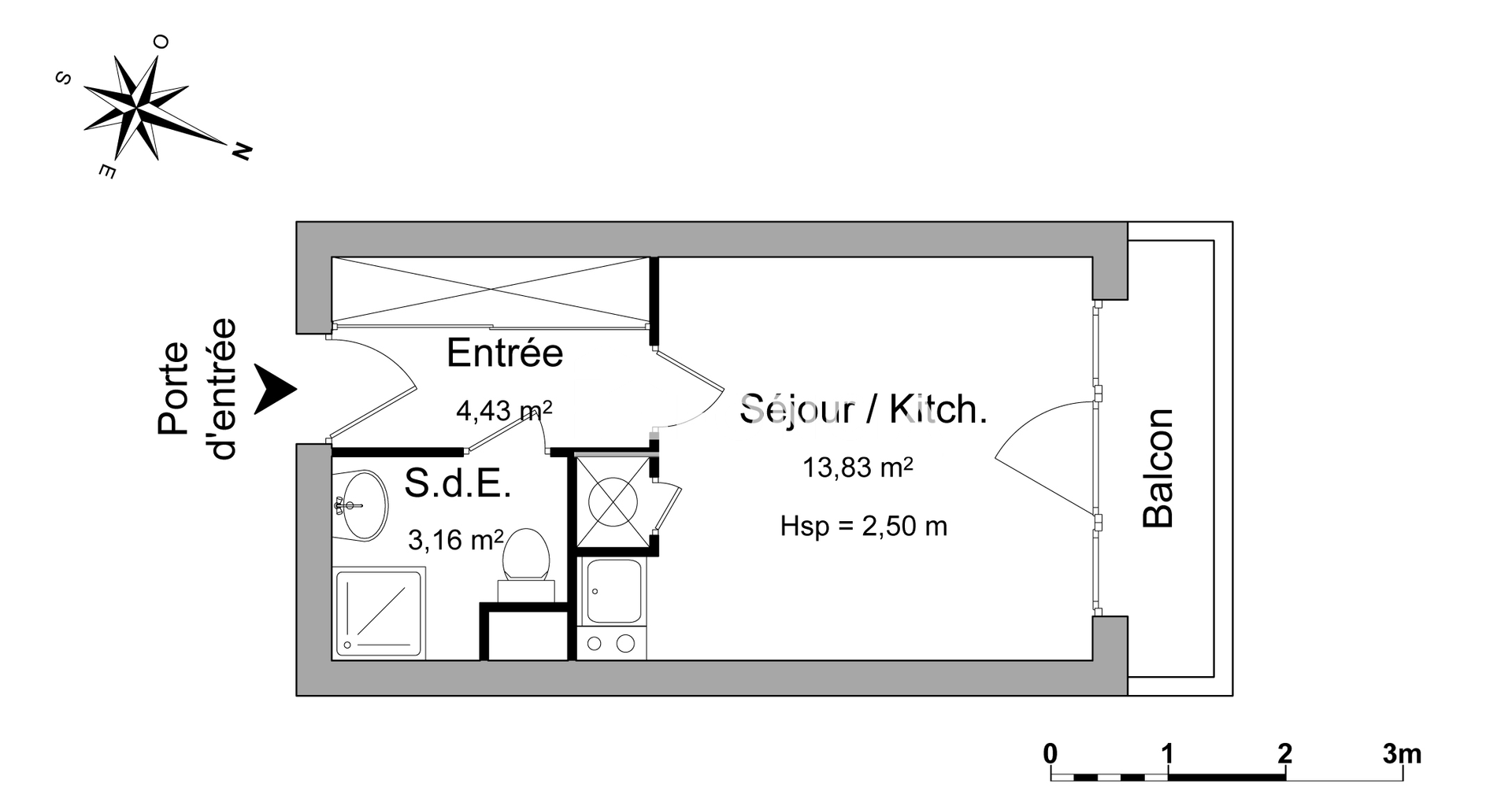 Studio (21.42 m²) à louer - Poitiers (86000)