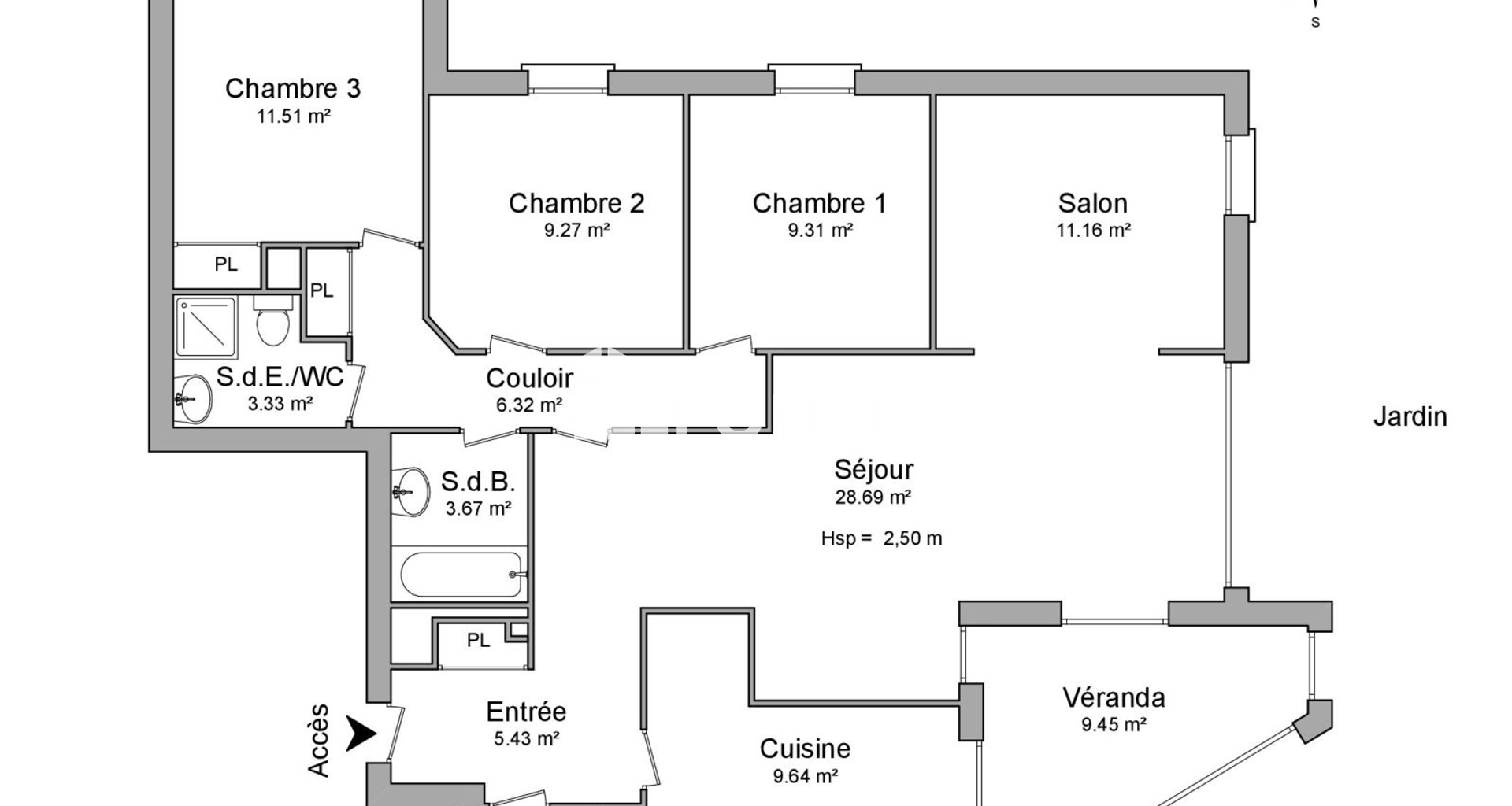Appartement 5 pièces (99.47 m²) à louer - Chatou (78400)