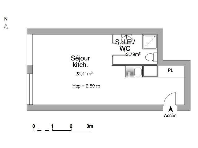 Studio (27.2 m²) à louer - Lyon 7ᵉ (69007)