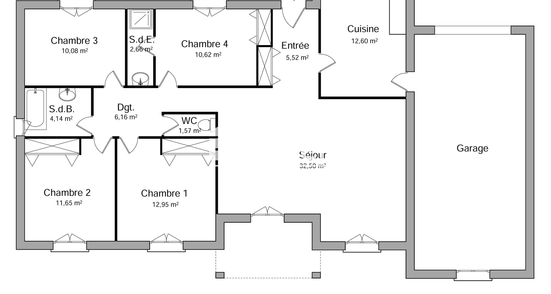 Maison 5 pièces (110.45 m²) à louer - Massieux (01600)