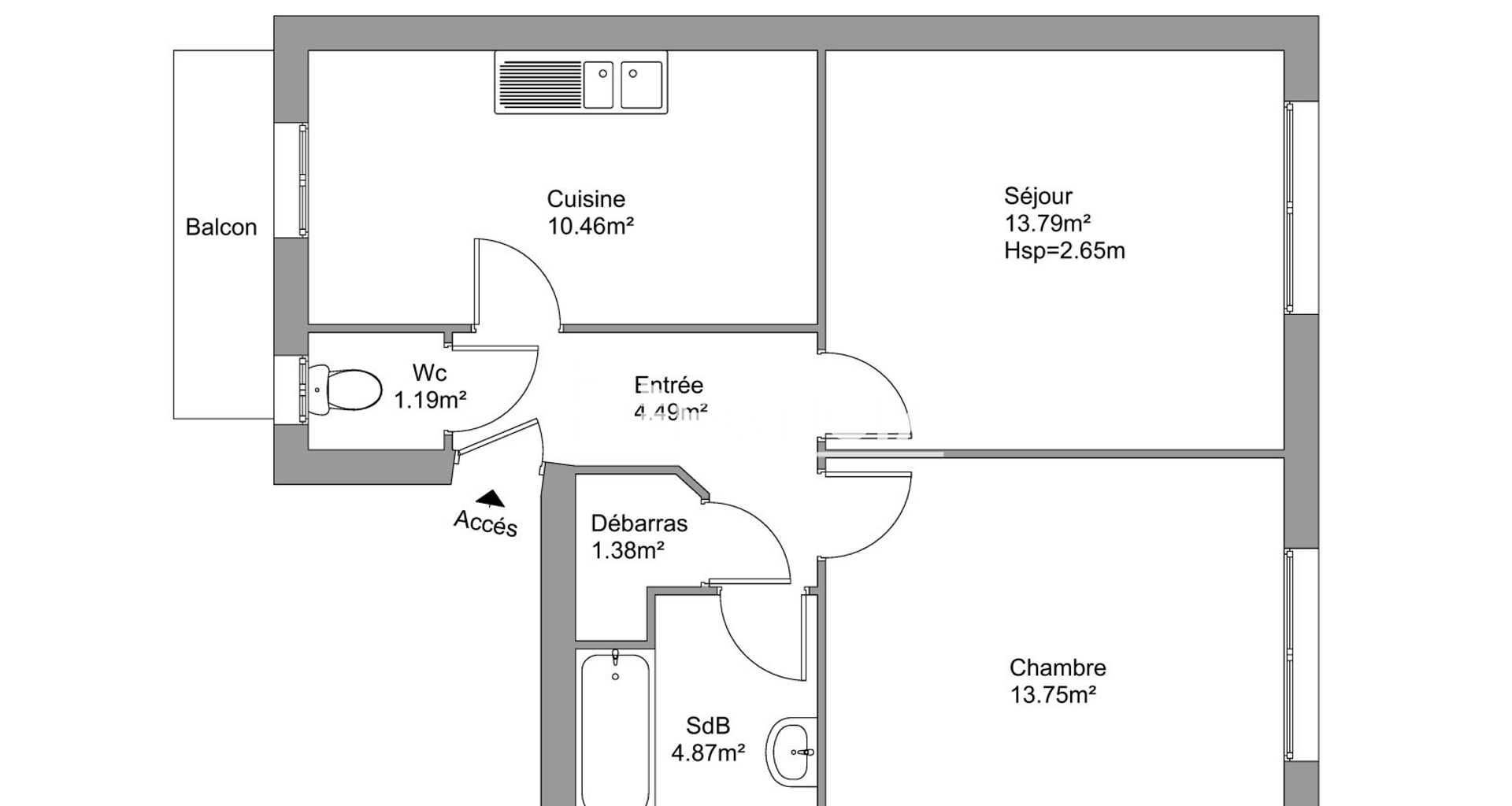 Appartement 2 pièces (49.93 m²) à louer - Limoges (87000)